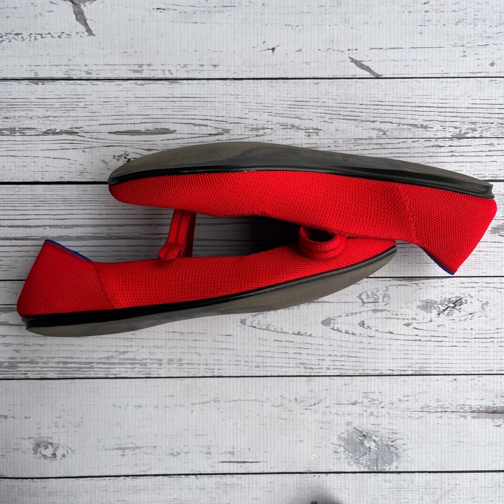 Rothy's RARE Retired Flame Red The Square‎ Mary Jane Women 10 Slip On Flat - Picture 7 of 9